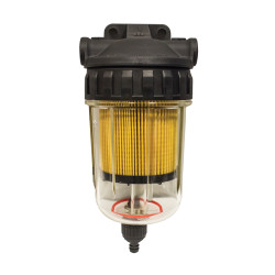 Easterner Fuel Filter - See-Thru with Drain, Composite Head, Complete Assembly